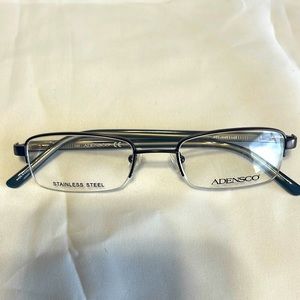 Adensco stainless steel semirimless eyeglass frame